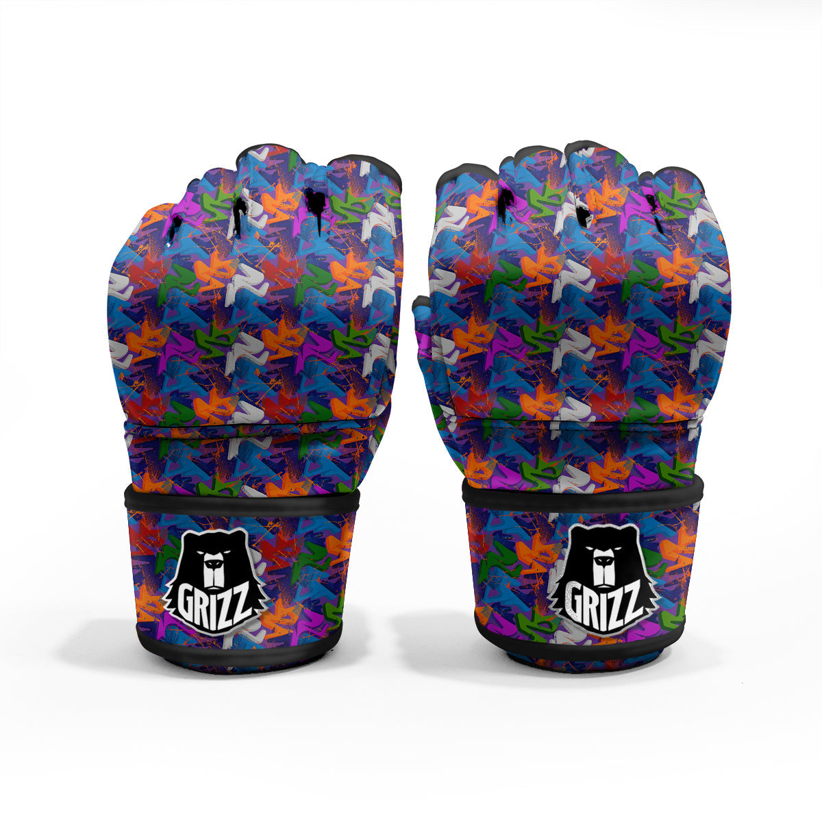 Funky Abstract Print Pattern MMA Gloves-grizzshop