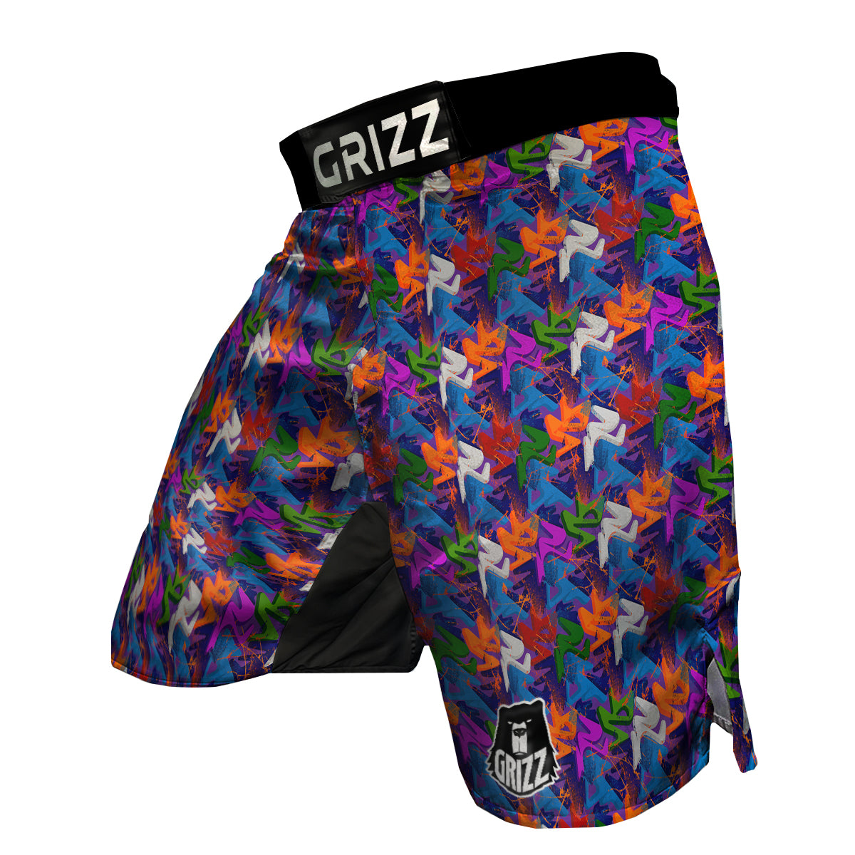 Funky Abstract Print Pattern MMA Shorts-grizzshop