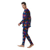 Funky Abstract Print Pattern Men's Pajamas-grizzshop