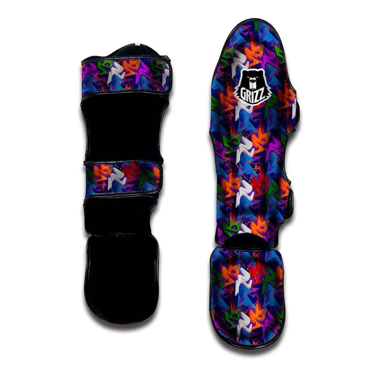 Funky Abstract Print Pattern Muay Thai Shin Guards-grizzshop