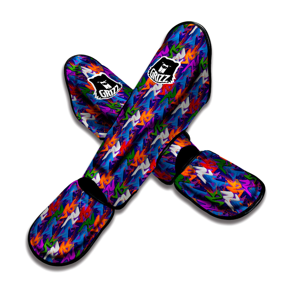 Funky Abstract Print Pattern Muay Thai Shin Guards-grizzshop