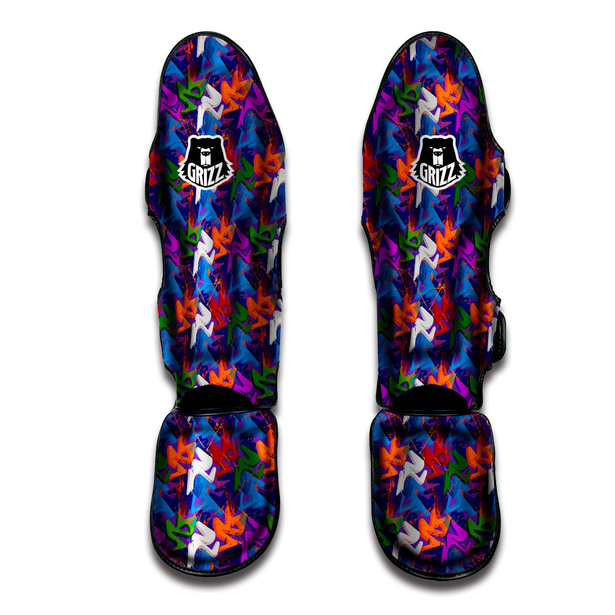 Funky Abstract Print Pattern Muay Thai Shin Guards-grizzshop