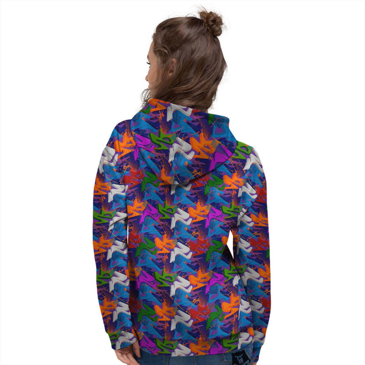 Funky Abstract Print Pattern Women's Hoodie-grizzshop