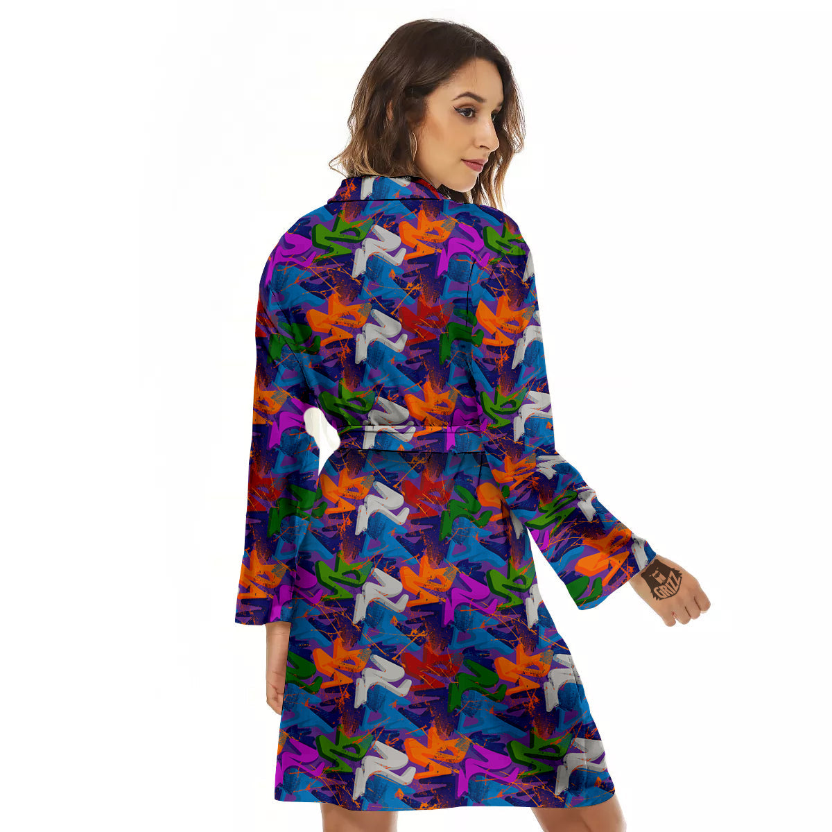 Funky Abstract Print Pattern Women's Robe-grizzshop