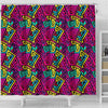 Funky Pattern Print Bathroom Shower Curtain-grizzshop