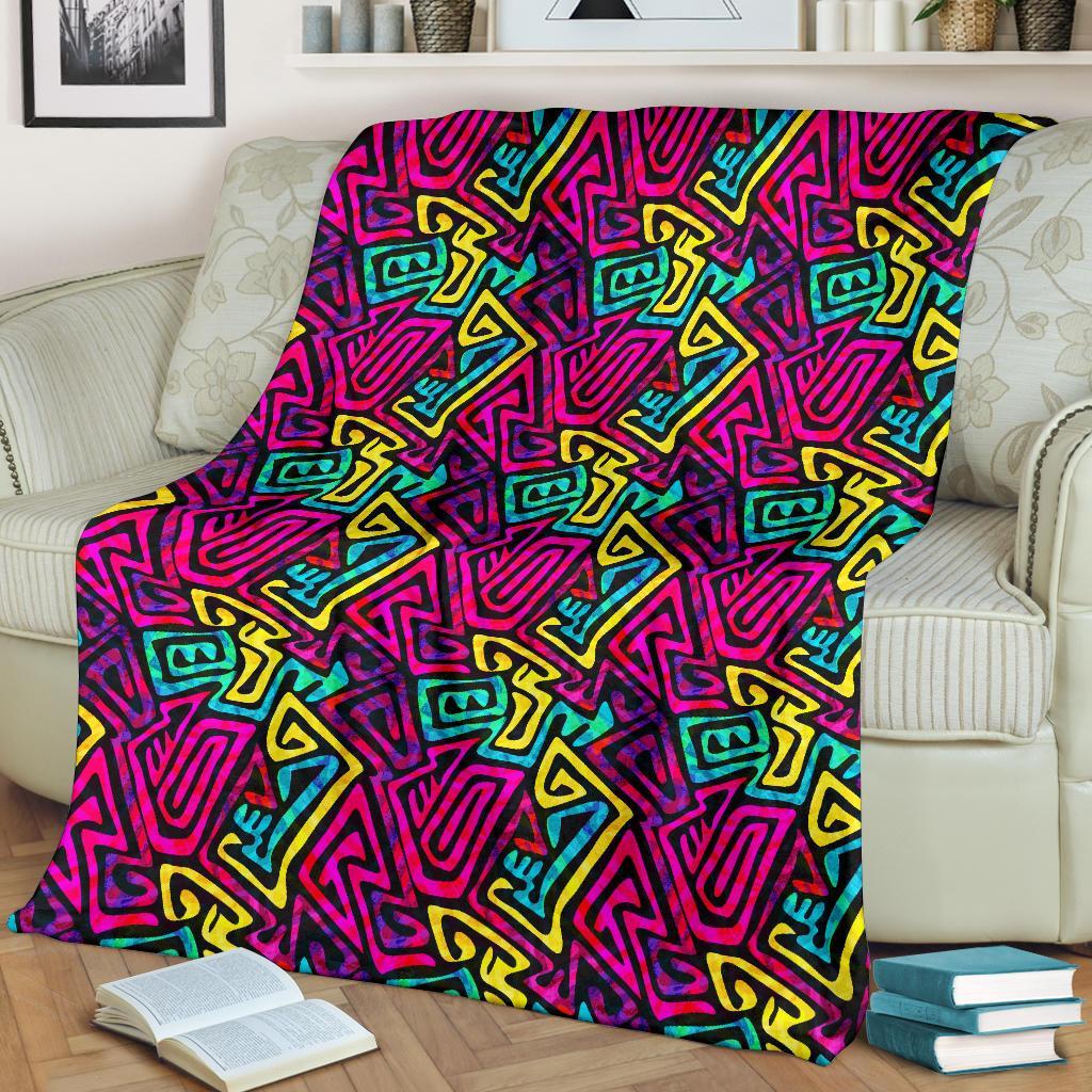 Funky Pattern Print Blanket-grizzshop