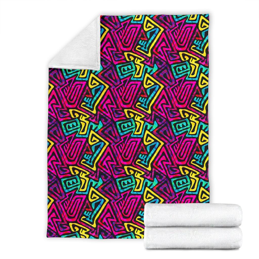 Funky Pattern Print Blanket-grizzshop