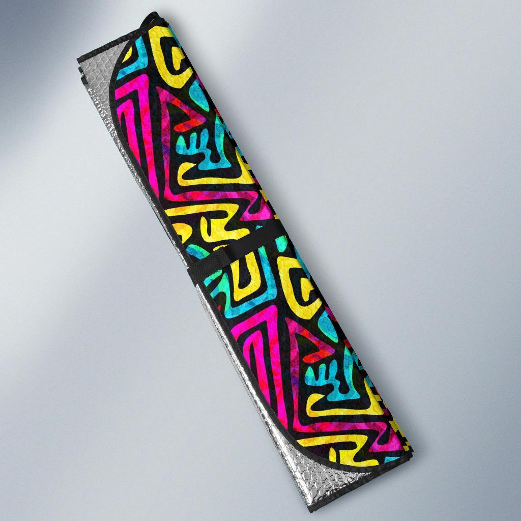 Funky Pattern Print Car Sun Shade-grizzshop