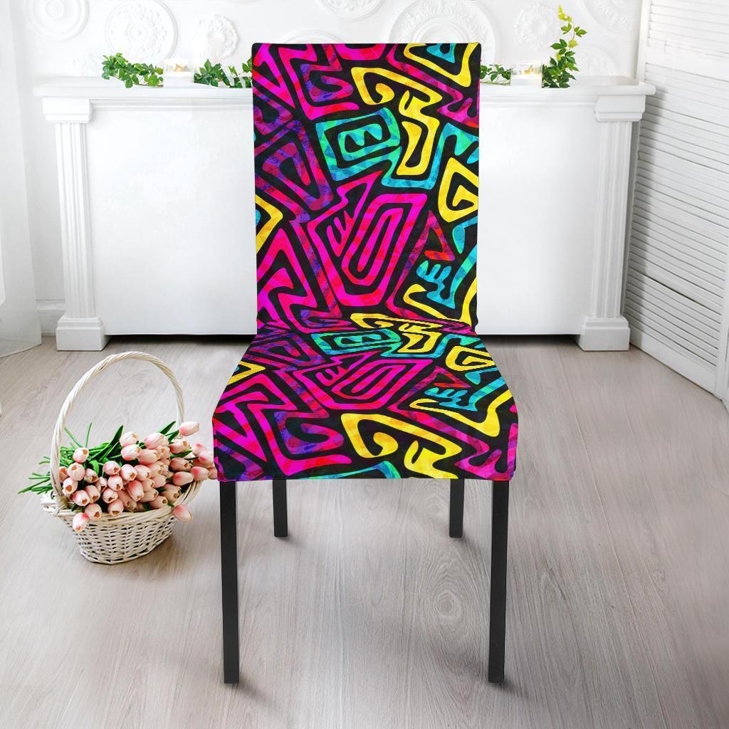 Funky Pattern Print Chair Cover-grizzshop