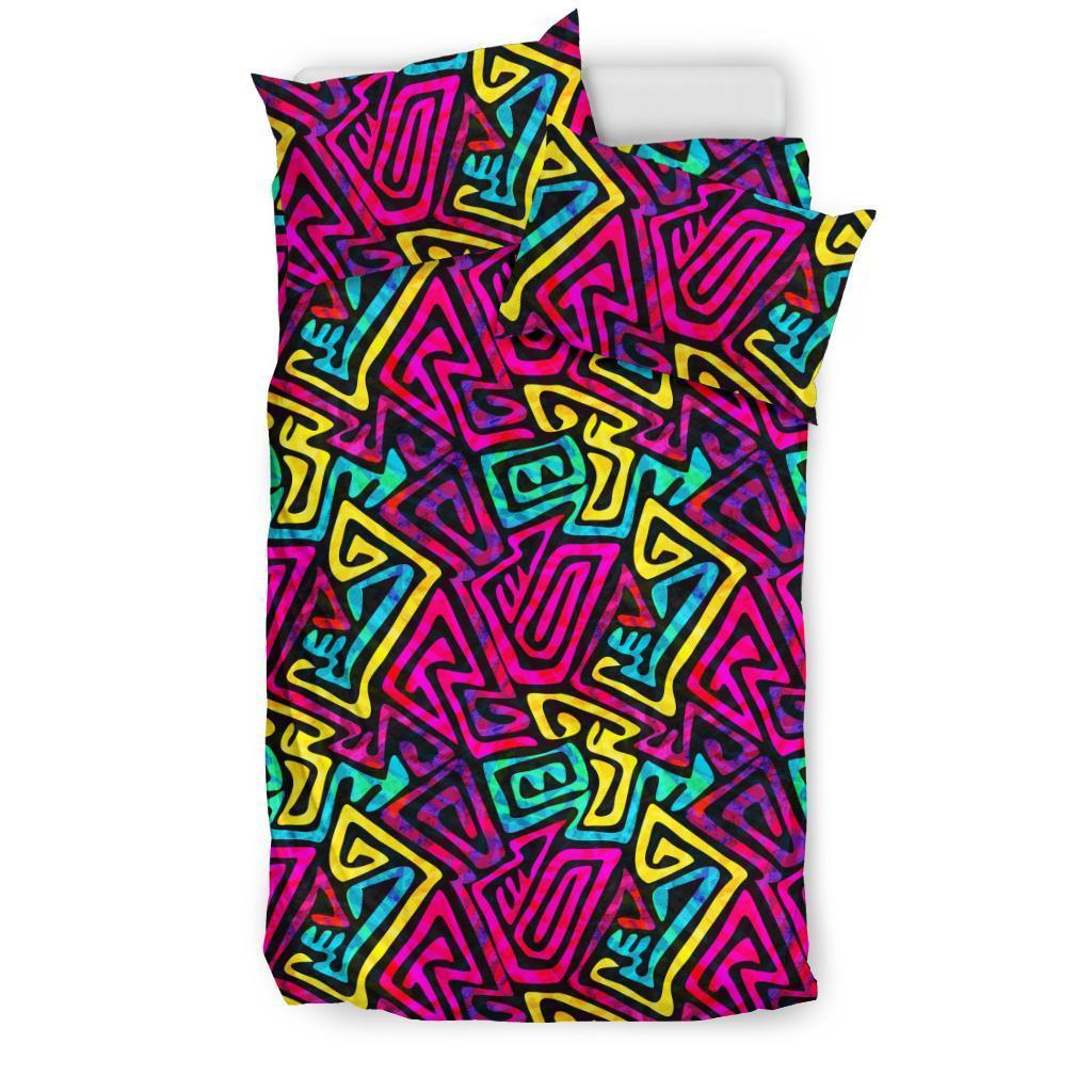 Funky Pattern Print Duvet Cover Bedding Set-grizzshop