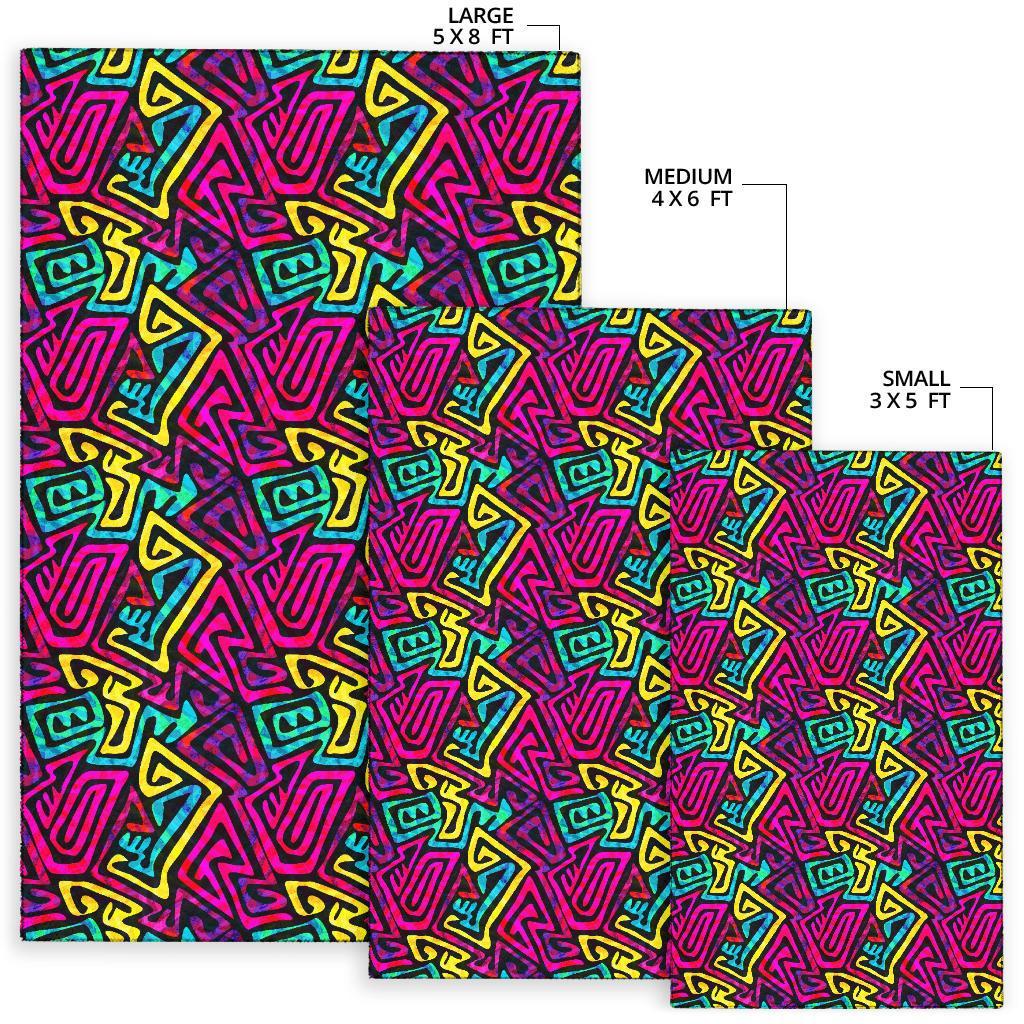 Funky Pattern Print Floor Mat-grizzshop