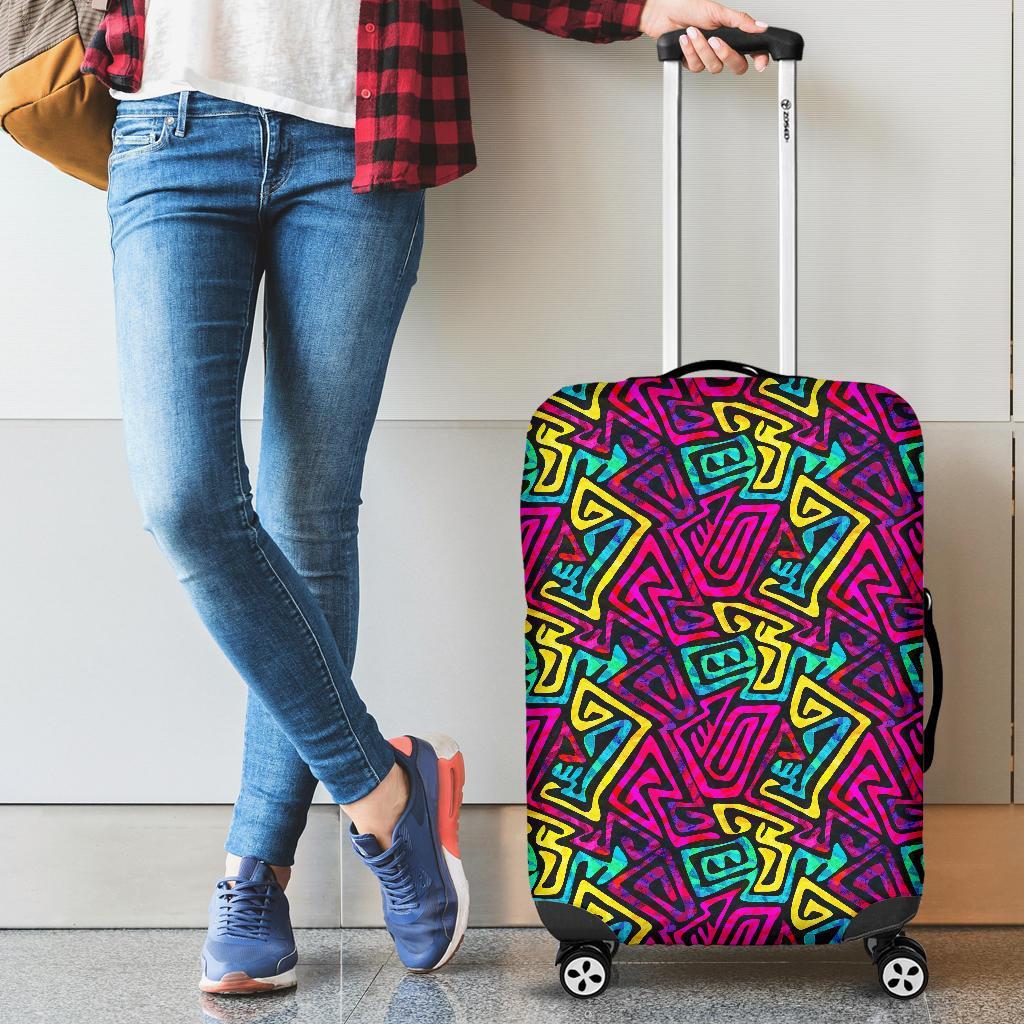 Funky Pattern Print Luggage Cover Protector-grizzshop