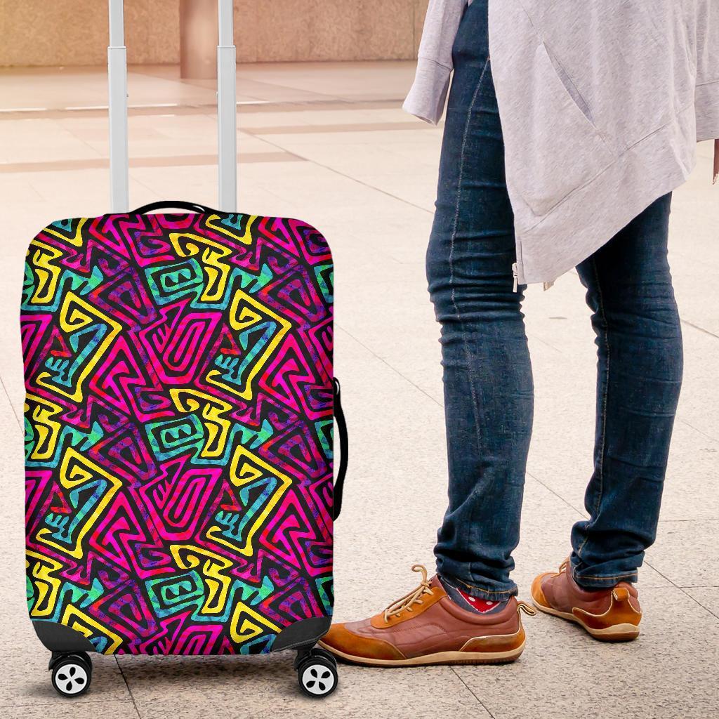 Funky Pattern Print Luggage Cover Protector-grizzshop