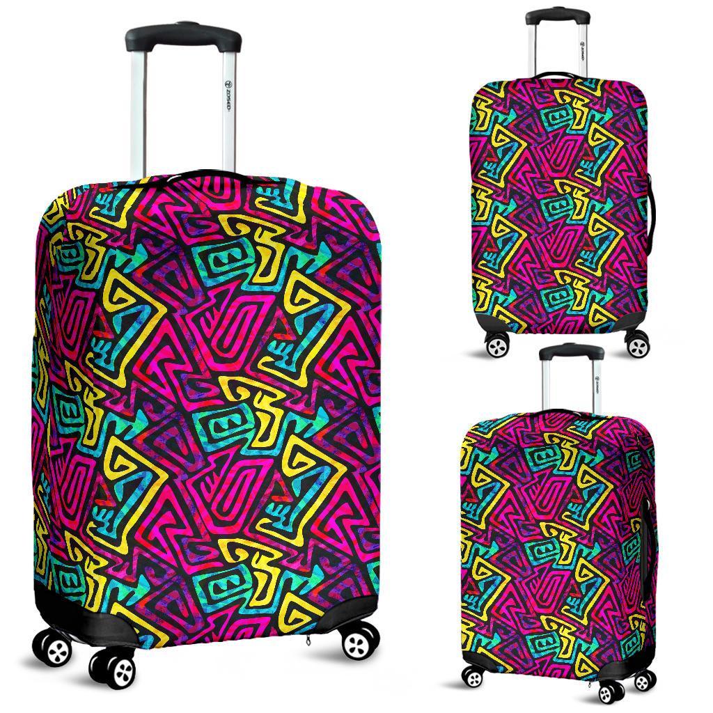 Funky Pattern Print Luggage Cover Protector-grizzshop
