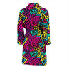 Funky Pattern Print Men Long Robe-grizzshop