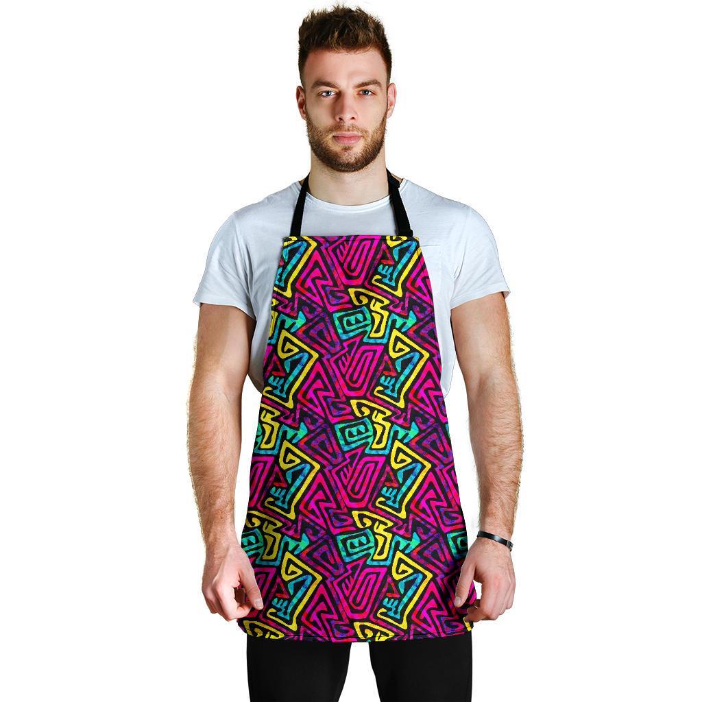 Funky Pattern Print Men's Apron-grizzshop