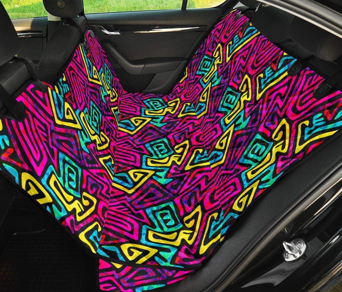 Funky Pattern Print Pet Car Seat Cover-grizzshop
