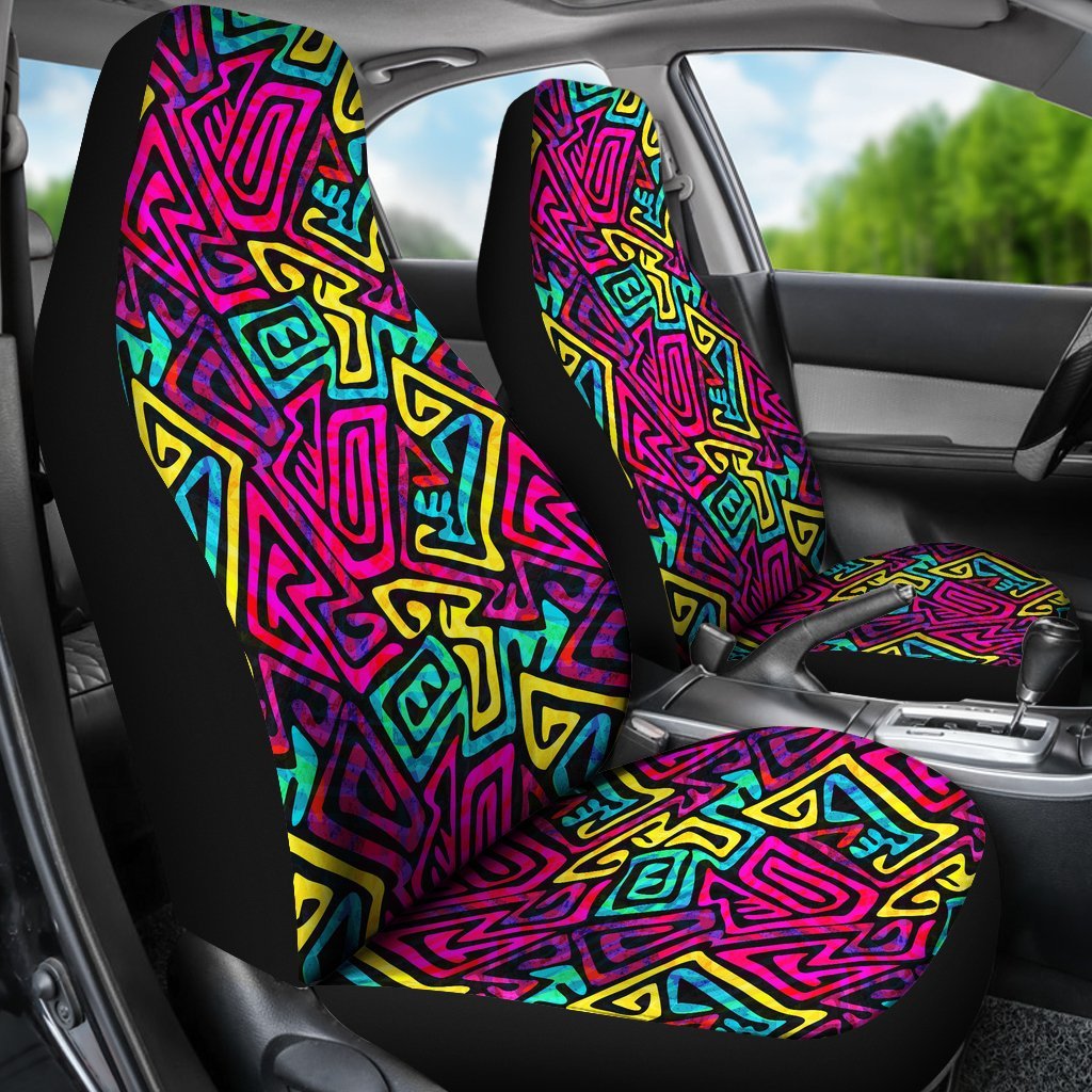 Funky Pattern Print Universal Fit Car Seat Covers-grizzshop