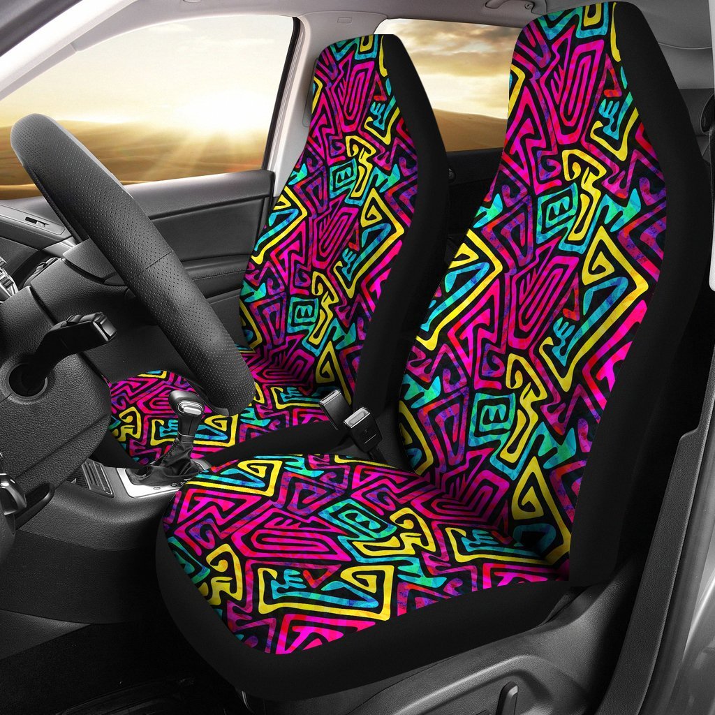 Funky Pattern Print Universal Fit Car Seat Covers-grizzshop