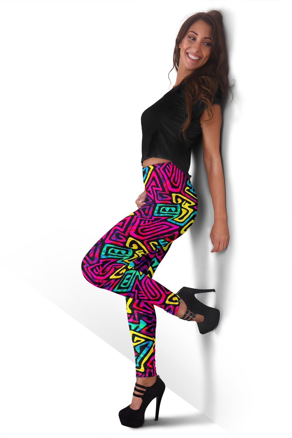 Funky Pattern Print Women Leggings-grizzshop