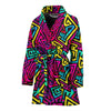 Funky Pattern Print Women Long Robe-grizzshop