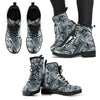 Funky Patterns in Blacks - Leather Boots for Women-grizzshop