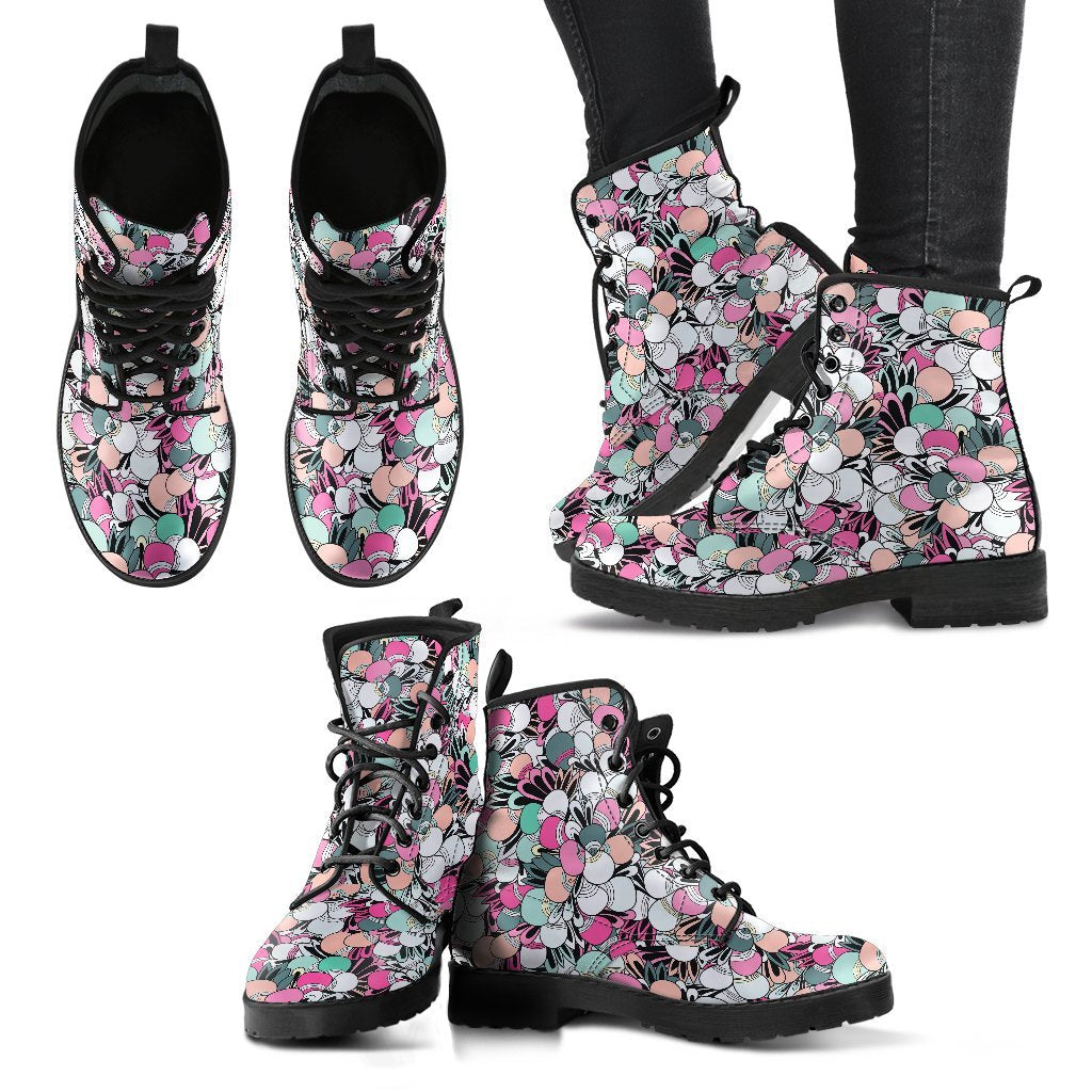 Funky Patterns in Candy - Leather Boots for Women-grizzshop