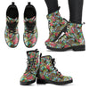 Funky Patterns in Greens - Leather Boots for Women-grizzshop