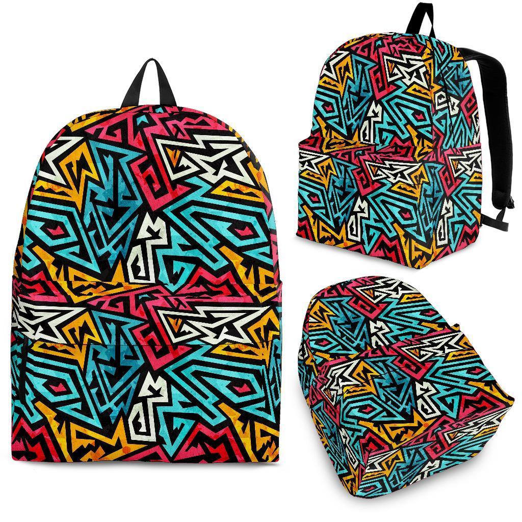 Funky Print Pattern Backpack-grizzshop