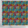 Funky Print Pattern Bathroom Shower Curtain-grizzshop