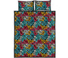 Funky Print Pattern Bed Set Quilt-grizzshop