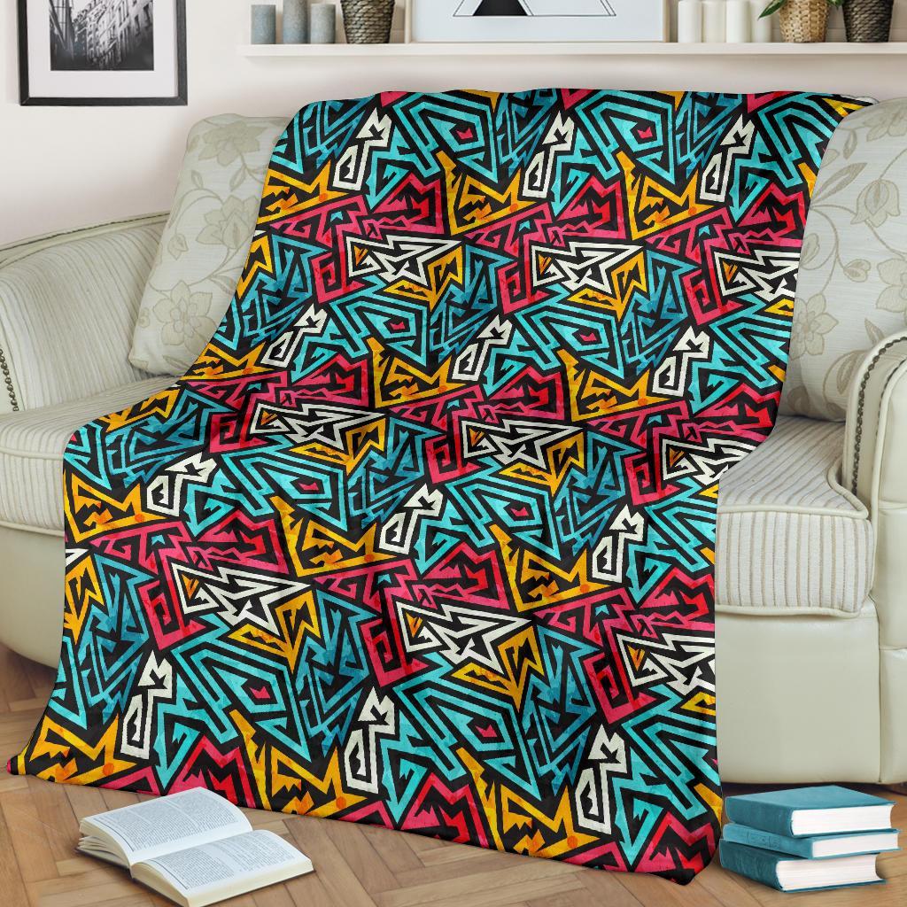 Funky Print Pattern Blanket-grizzshop