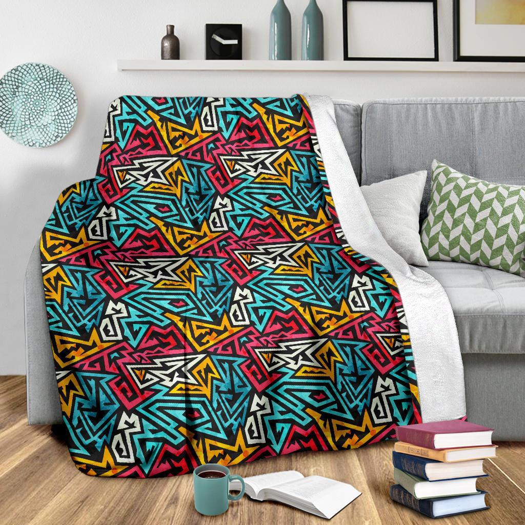 Funky Print Pattern Blanket-grizzshop