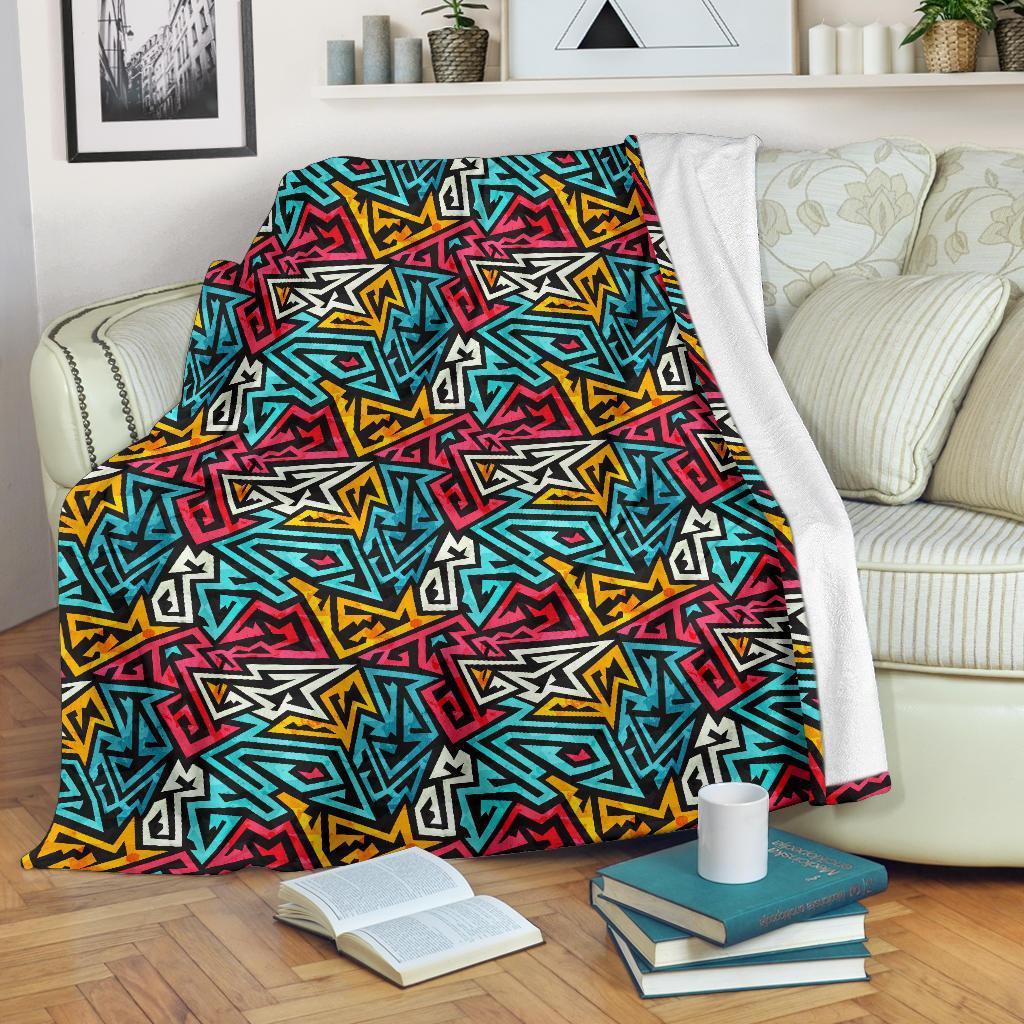 Funky Print Pattern Blanket-grizzshop