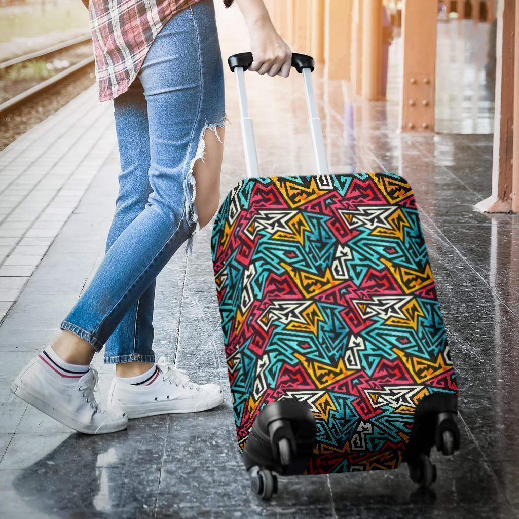 Funky Print Pattern Luggage Cover Protector-grizzshop