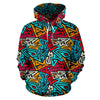 Funky Print Pattern Men Women Pullover Hoodie-grizzshop