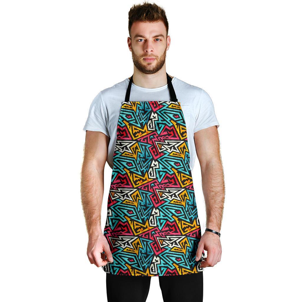 Funky Print Pattern Men's Apron-grizzshop