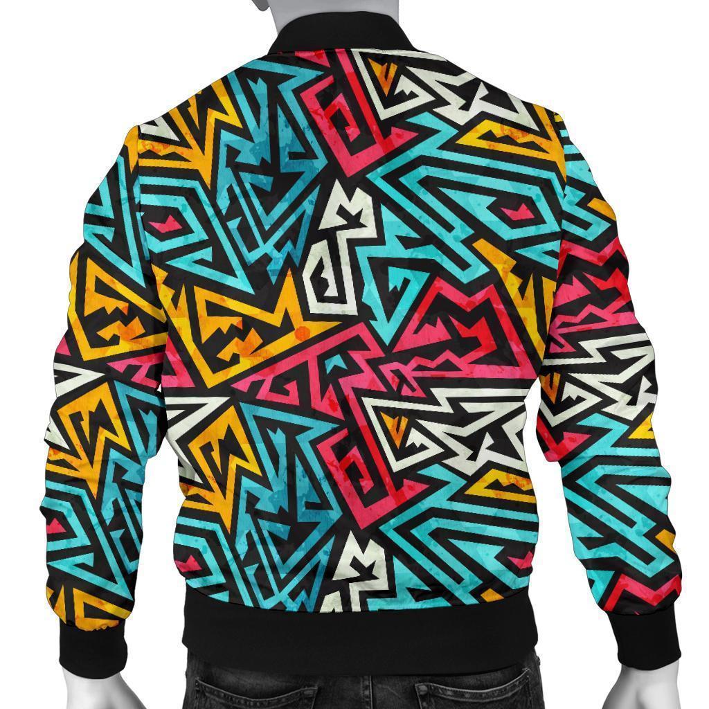 Funky Print Pattern Men's Bomber Jacket-grizzshop