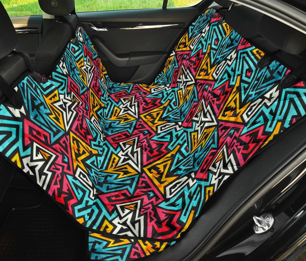 Funky Print Pattern Pet Car Seat Cover-grizzshop