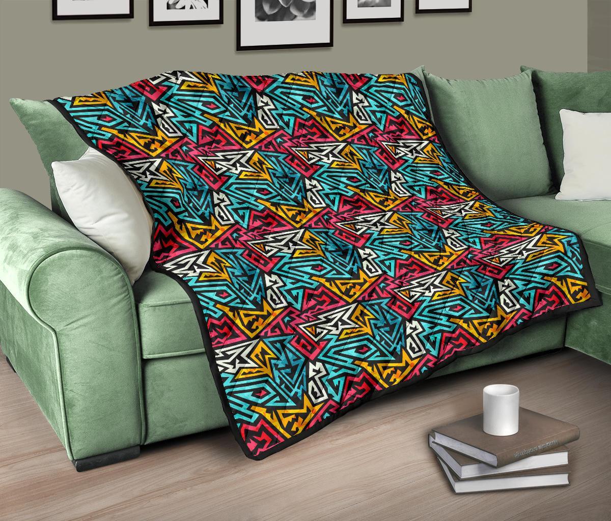 Funky Print Pattern Quilt-grizzshop