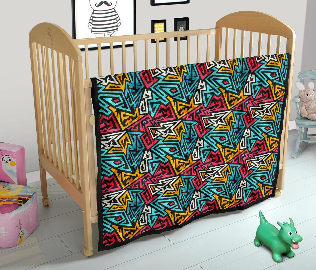 Funky Print Pattern Quilt-grizzshop