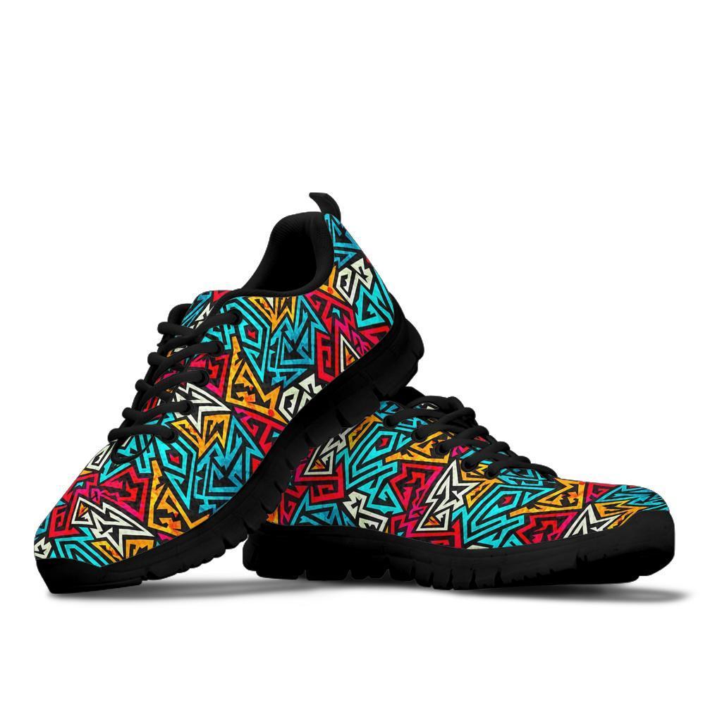 Funky Print Pattern Sneaker Shoes For Men Women-grizzshop