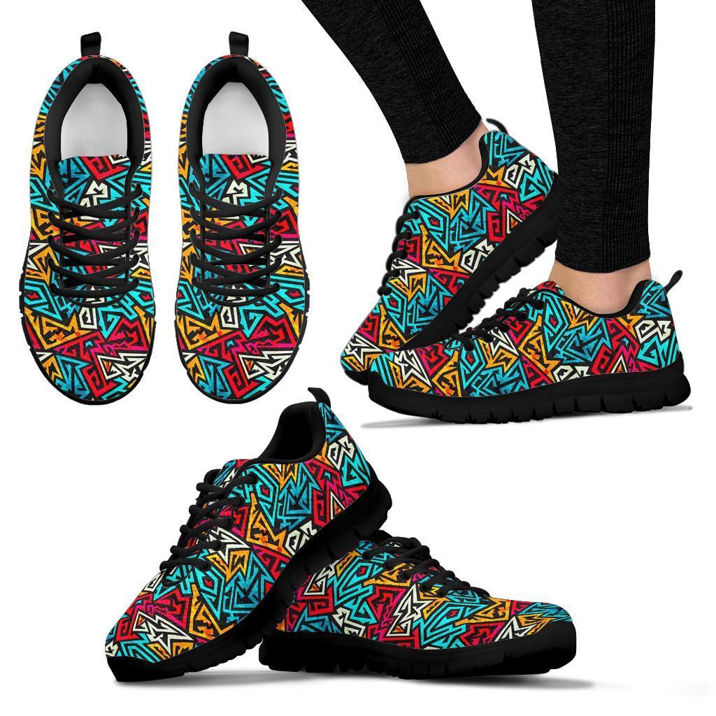 Funky Print Pattern Sneaker Shoes For Men Women-grizzshop