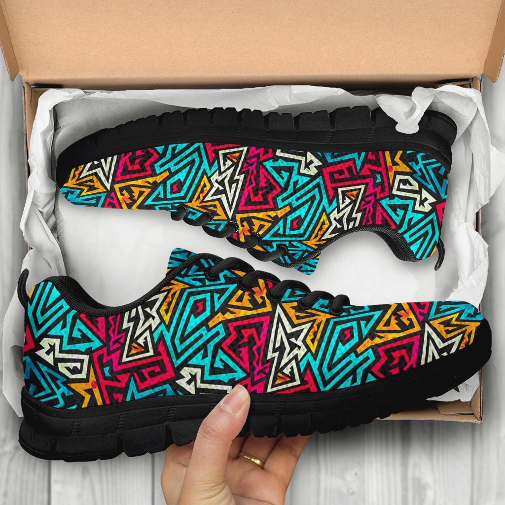 Funky Print Pattern Sneaker Shoes For Men Women-grizzshop