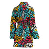 Funky Print Pattern Women Long Robe-grizzshop