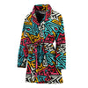 Funky Print Pattern Women Long Robe-grizzshop