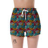 Funky Print Pattern Women's Shorts-grizzshop