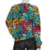 Funky Print Pattern Women's Sweatshirt-grizzshop