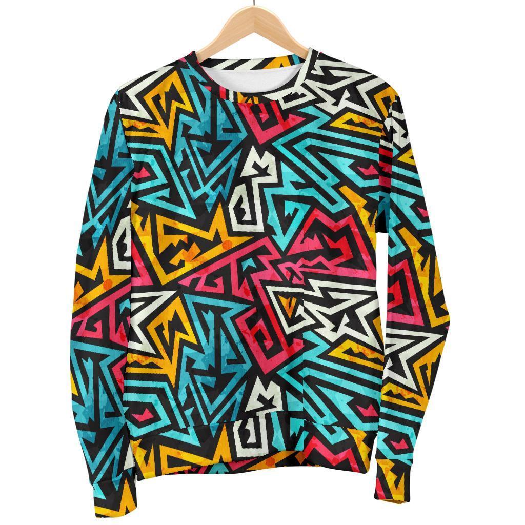 Funky Print Pattern Women's Sweatshirt-grizzshop