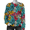 Funky Print Pattern Women's Sweatshirt-grizzshop